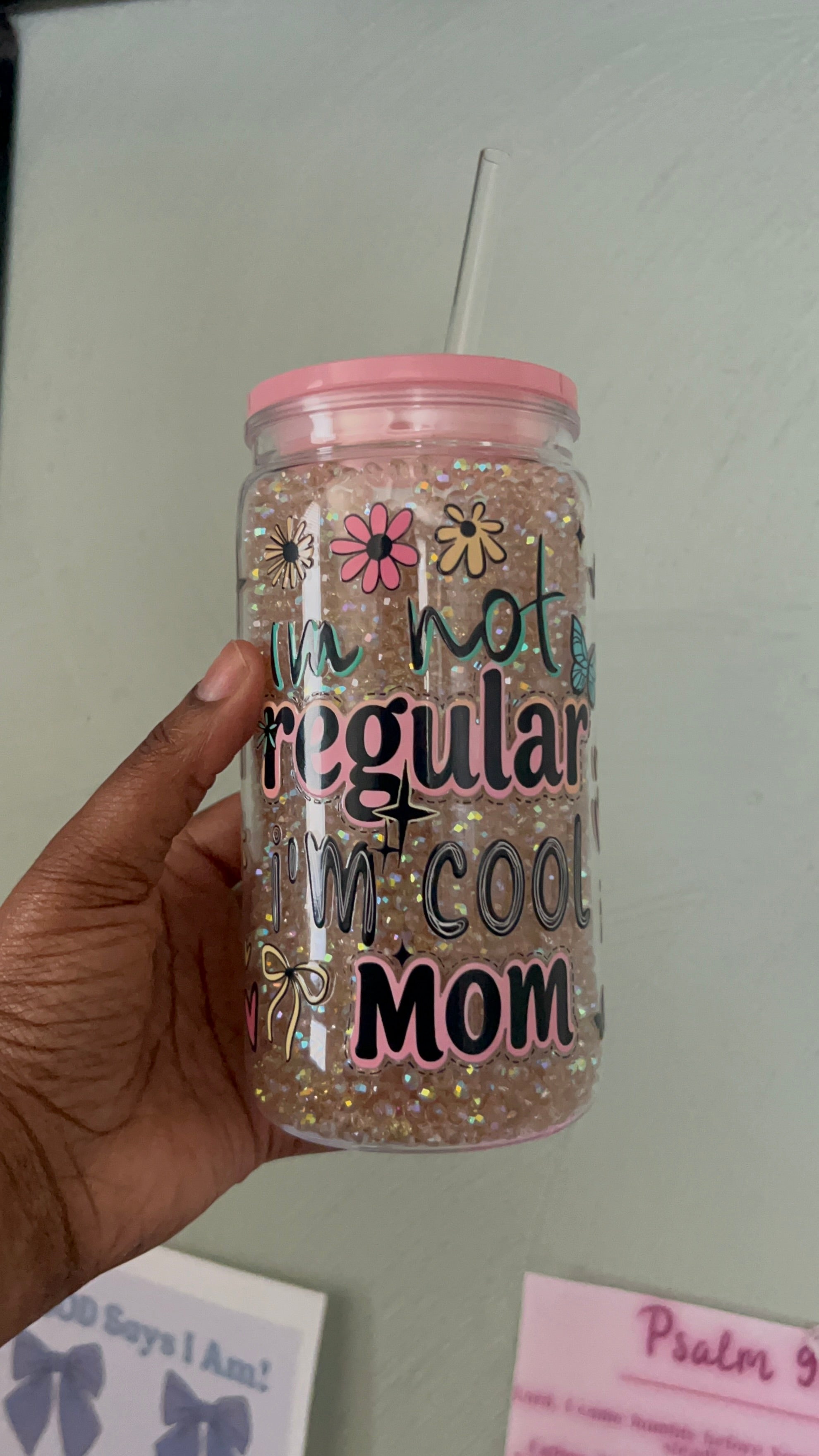 Personalized 16 oz Snowglobe Tumbler