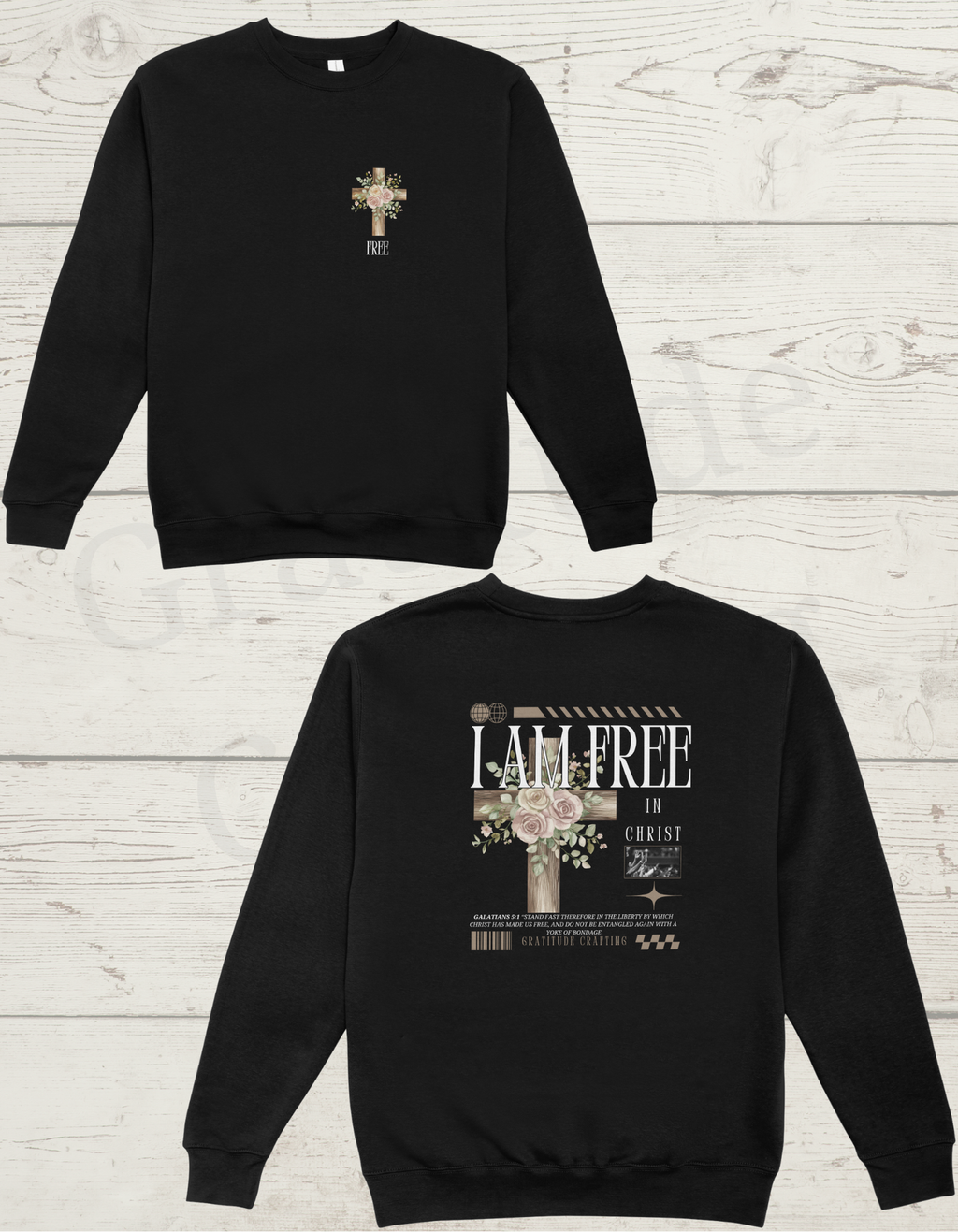 I AM FREE Floral Sweatshirt