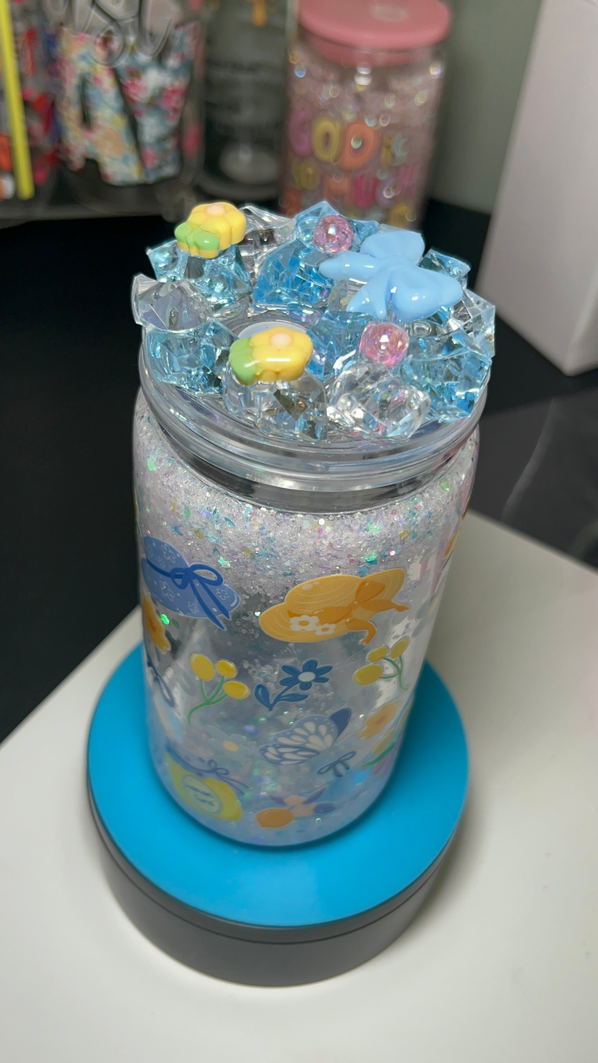 Personalized 16 oz Snowglobe Tumbler