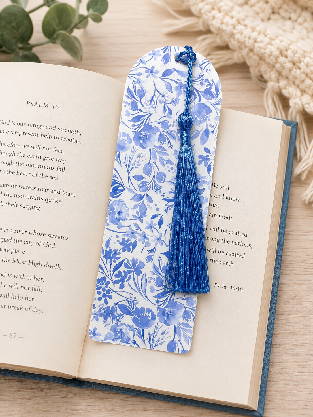 Blue Floral Bookmarks